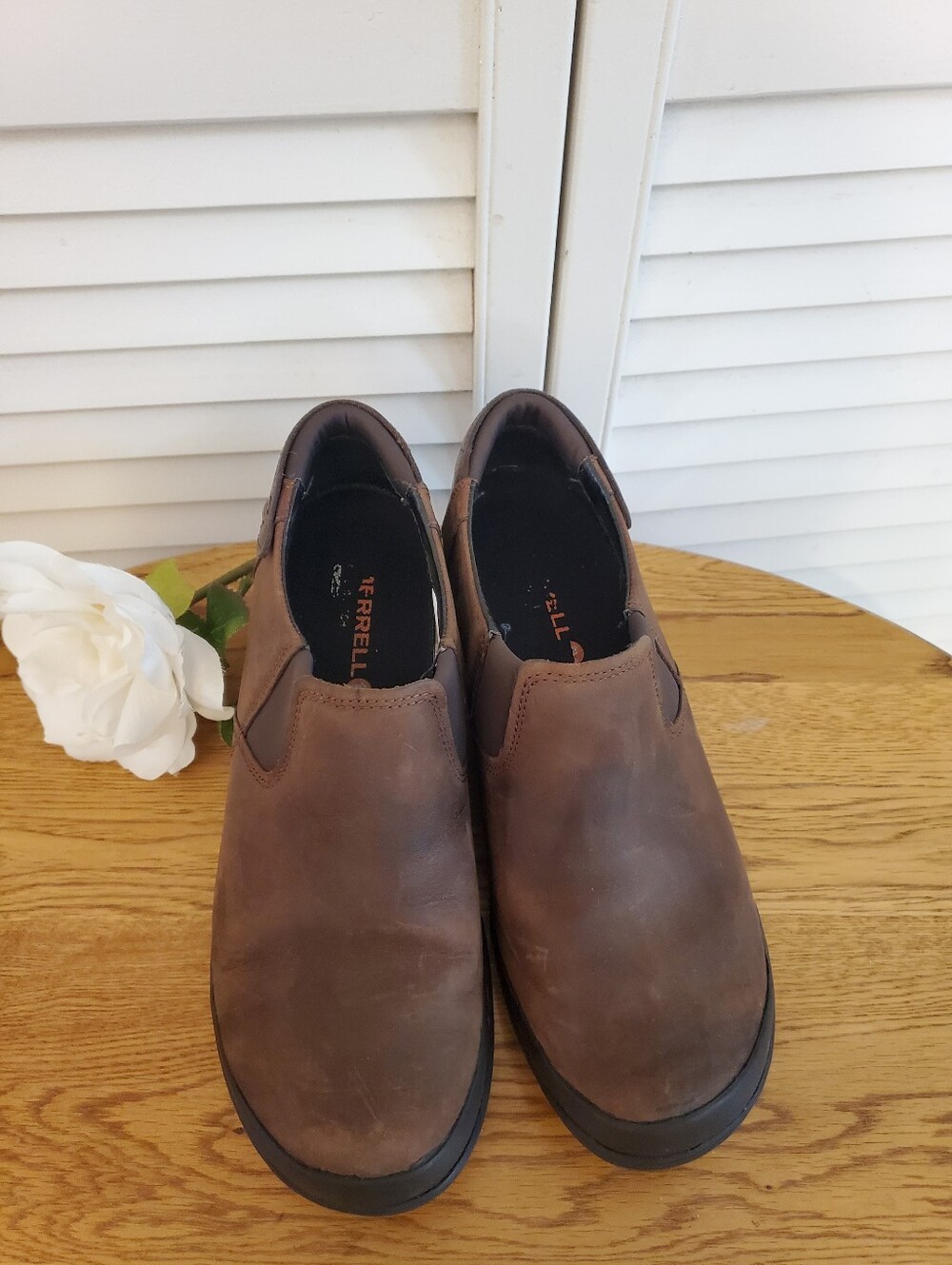Merrell Performance Footwear Veranda Butter Rum Leather Clogs Boot Shoes, Size 8